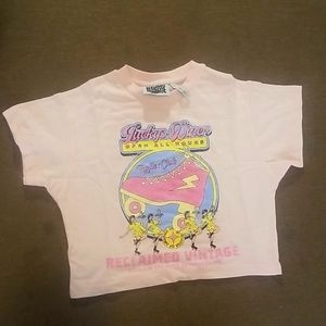 Reclaimed Vintage Small Pink Crop-Top